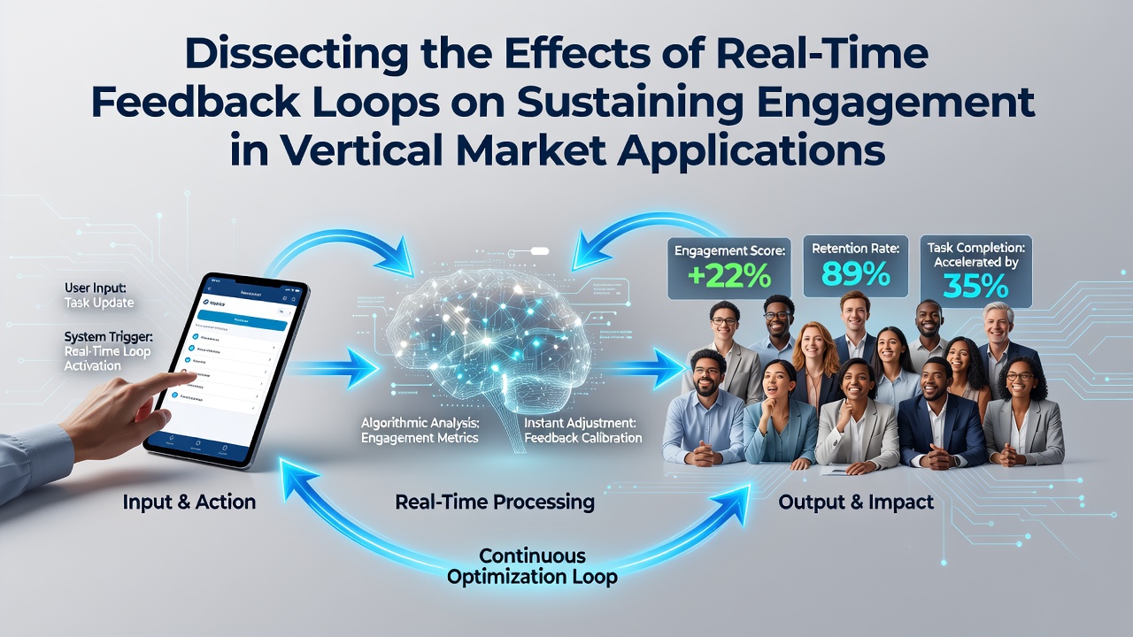 Dissecting the Effects of Real-Time Feedback Loops on Sustaining Engagement in Vertical Market Applications